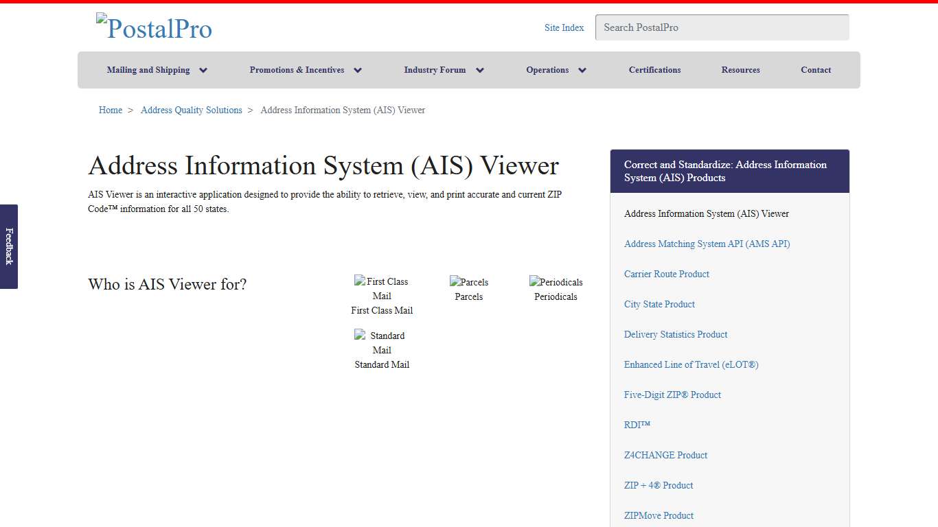 Address Information System (AIS) Viewer PostalPro