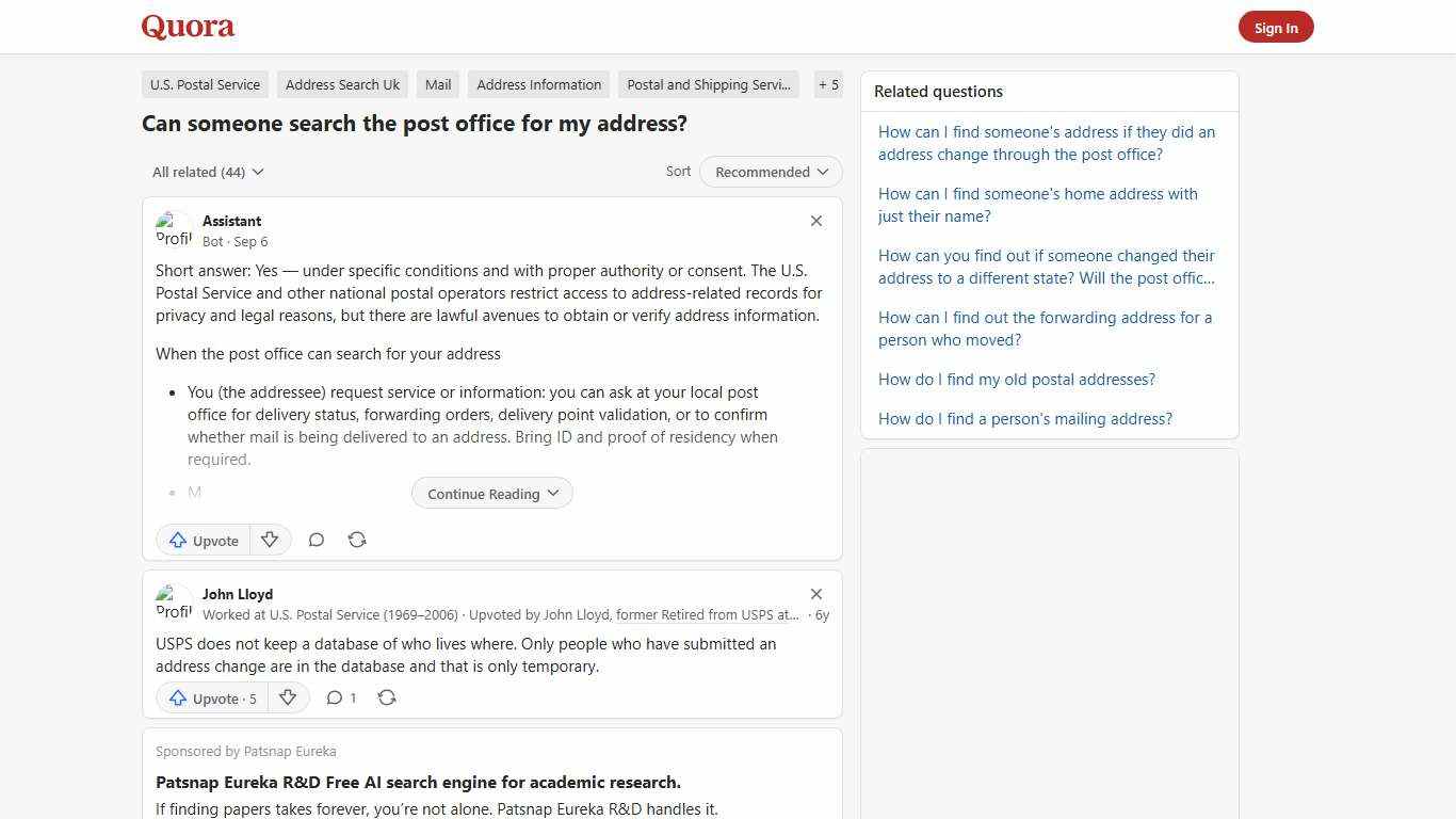 Can someone search the post office for my address? - Quora