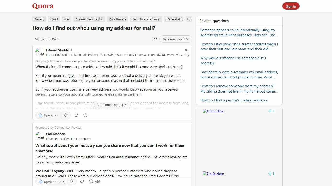 How to find out who's using my address for mail - Quora